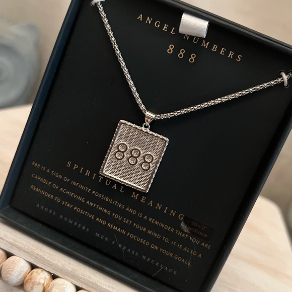 Bain x Miller Men's "888" Angel Numbers Necklace - Picture 2 of 3